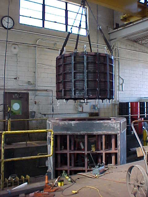 Stator core removed from a housing